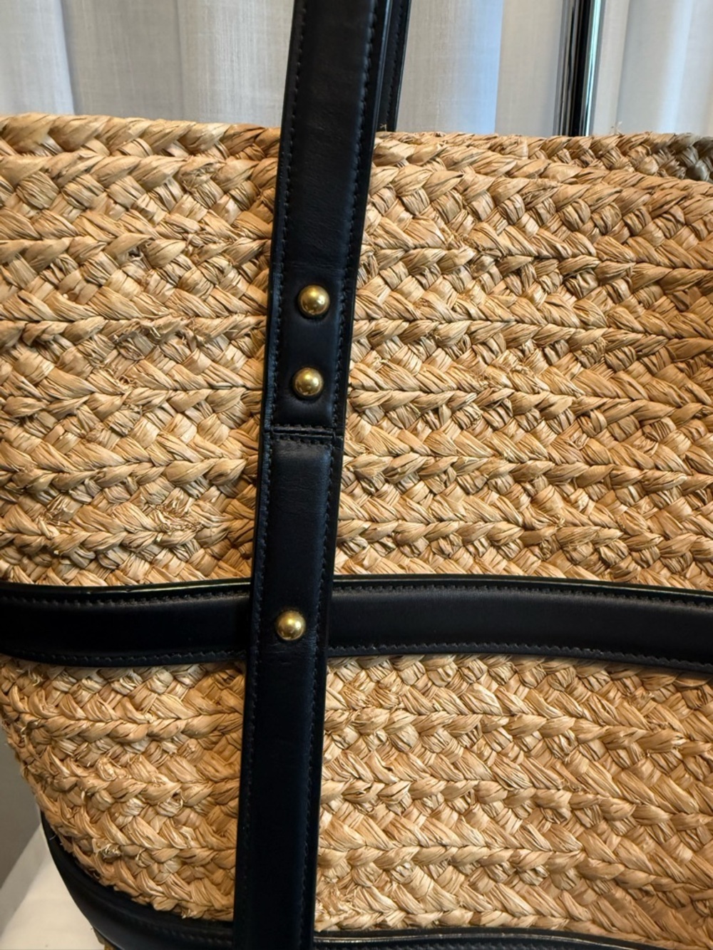 YSL rafia caged tote - new, never used. - Picture 5 of 13